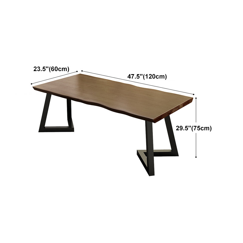 Modern Brown Top Office Desk Solid Wood Writing Desk for Home