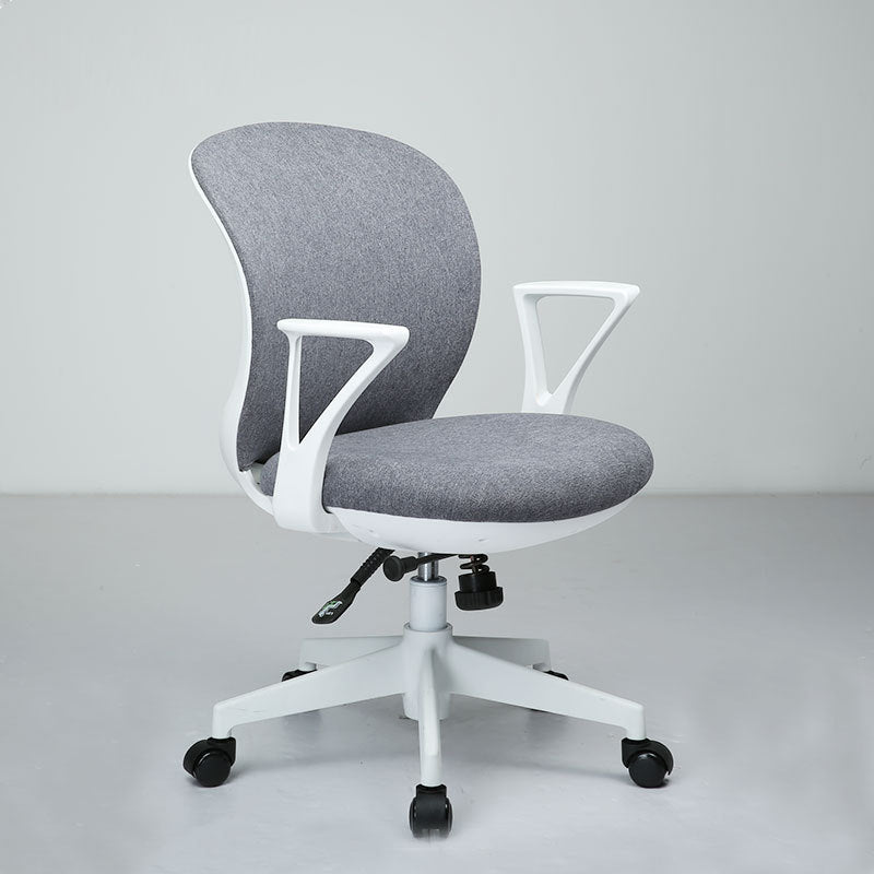 Ergonomic Mid Back Desk Chair Adjustable Swivel Office Chair with Wheels