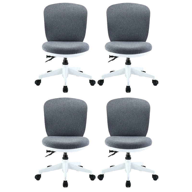 Ergonomic Mid Back Desk Chair Adjustable Swivel Office Chair with Wheels