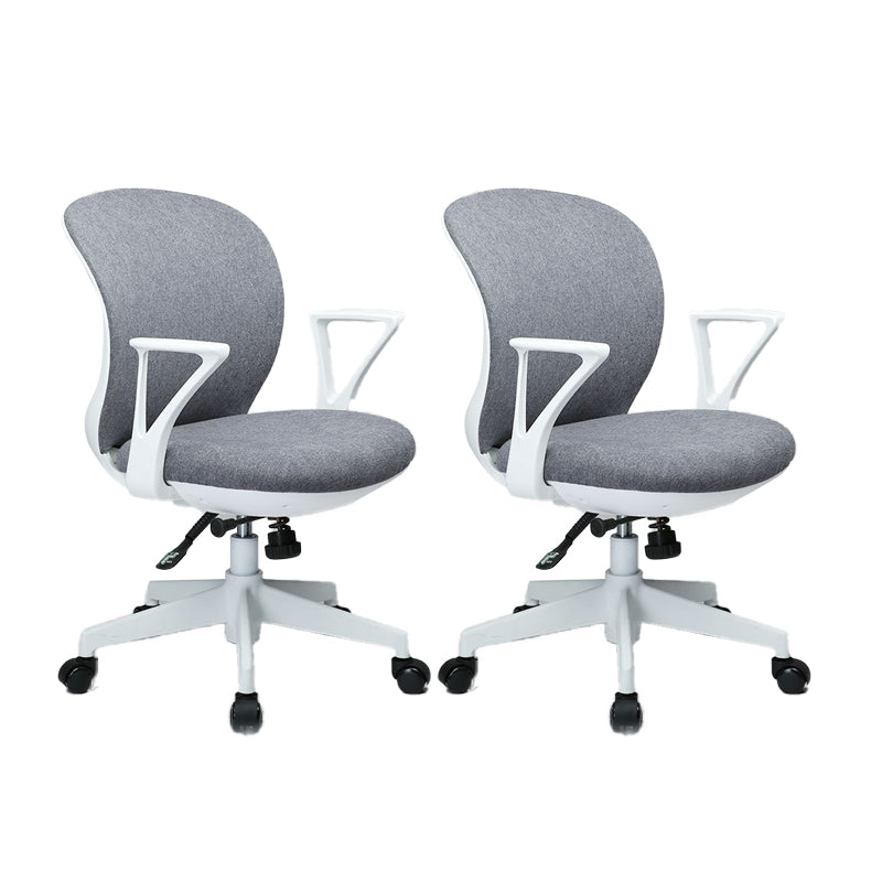 Ergonomic Mid Back Desk Chair Adjustable Swivel Office Chair with Wheels