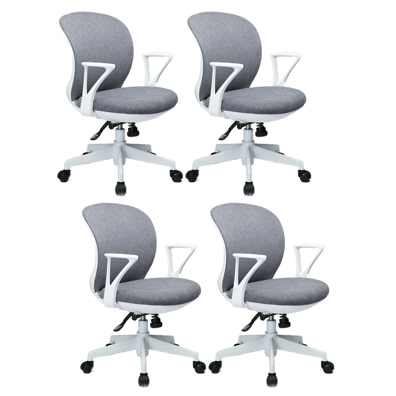 Ergonomic Mid Back Desk Chair Adjustable Swivel Office Chair with Wheels