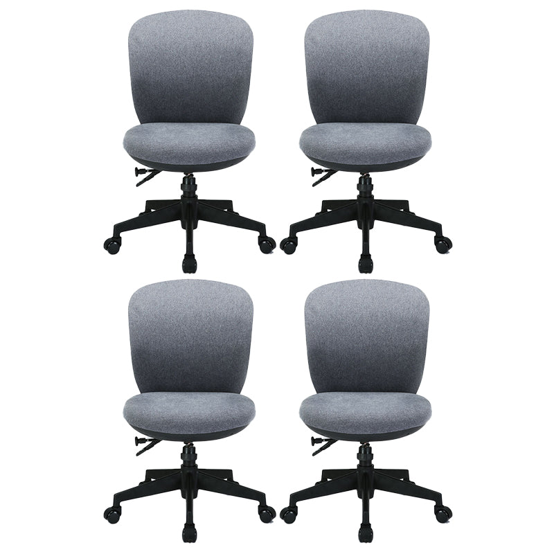 Ergonomic Mid Back Desk Chair Adjustable Swivel Office Chair with Wheels