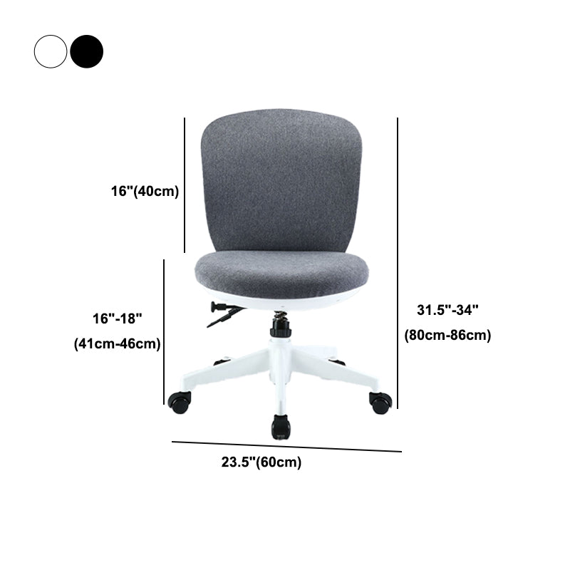 Ergonomic Mid Back Desk Chair Adjustable Swivel Office Chair with Wheels