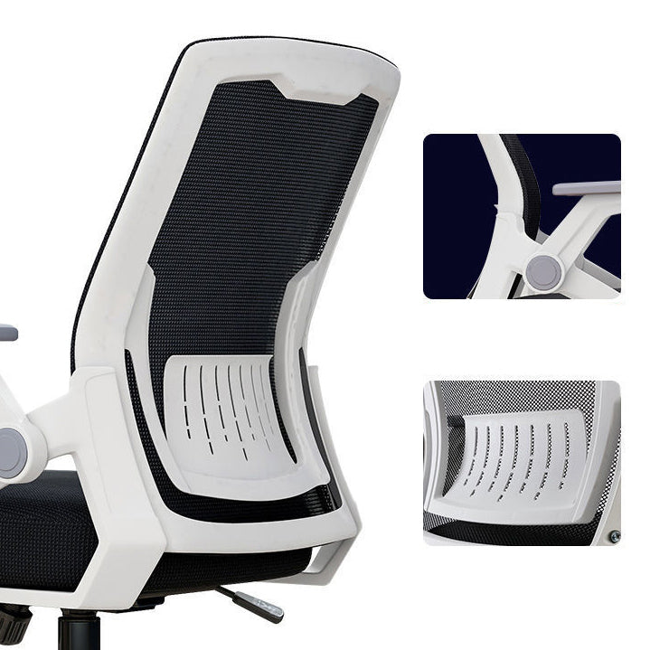 Ergonomic Mid Back Desk Chair Adjustable Arms Office Chair for Home Office