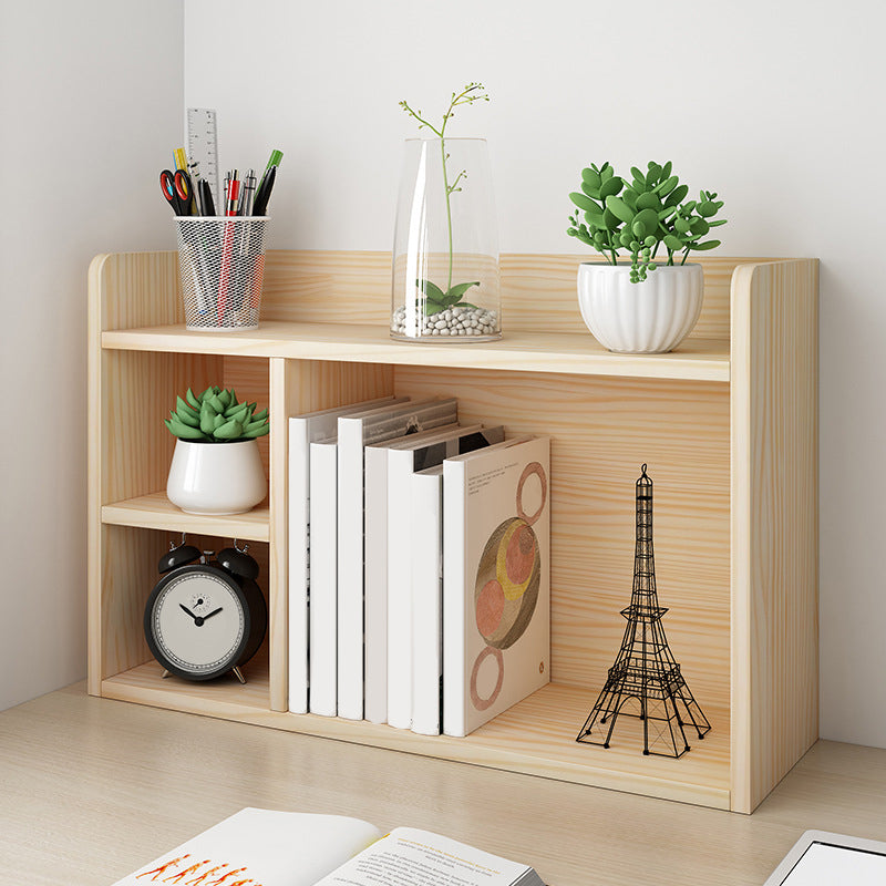 Modern Closed Back Wood Book Shelf Natural 8"W Home Bookcase