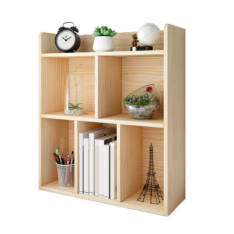 Modern Closed Back Wood Book Shelf Natural 8"W Home Bookcase