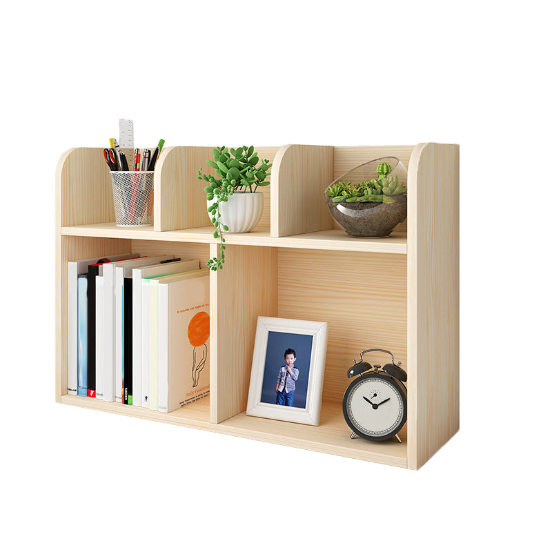 Modern Closed Back Wood Book Shelf Natural 8"W Home Bookcase