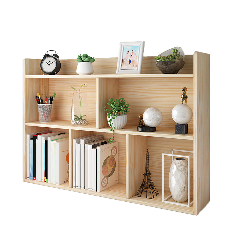 Modern Closed Back Wood Book Shelf Natural 8"W Home Bookcase