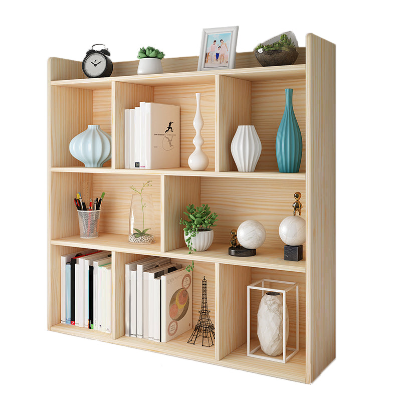 Modern Closed Back Wood Book Shelf Natural 8"W Home Bookcase