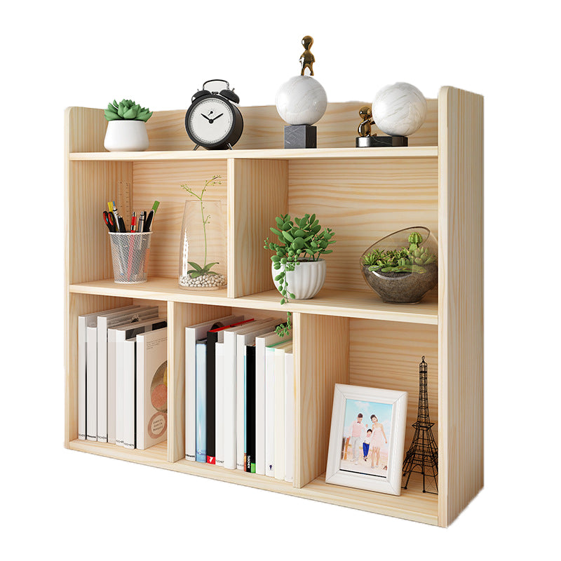 Modern Closed Back Wood Book Shelf Natural 8"W Home Bookcase