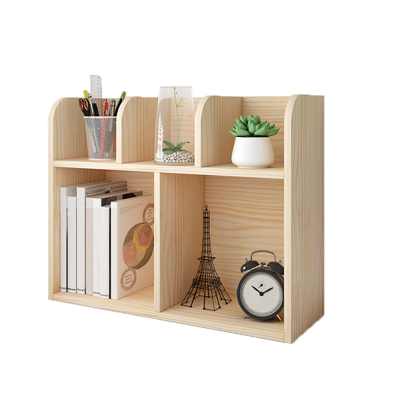 Modern Closed Back Wood Book Shelf Natural 8"W Home Bookcase