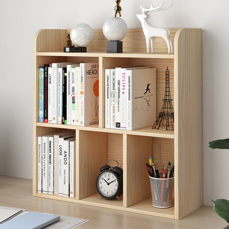 Modern Closed Back Wood Book Shelf Natural 8"W Home Bookcase