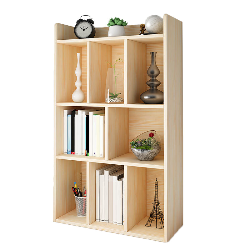 Modern Closed Back Wood Book Shelf Natural 8"W Home Bookcase