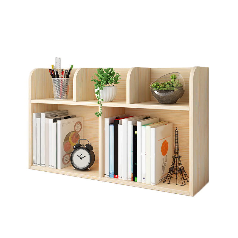 Modern Closed Back Wood Book Shelf Natural 8"W Home Bookcase