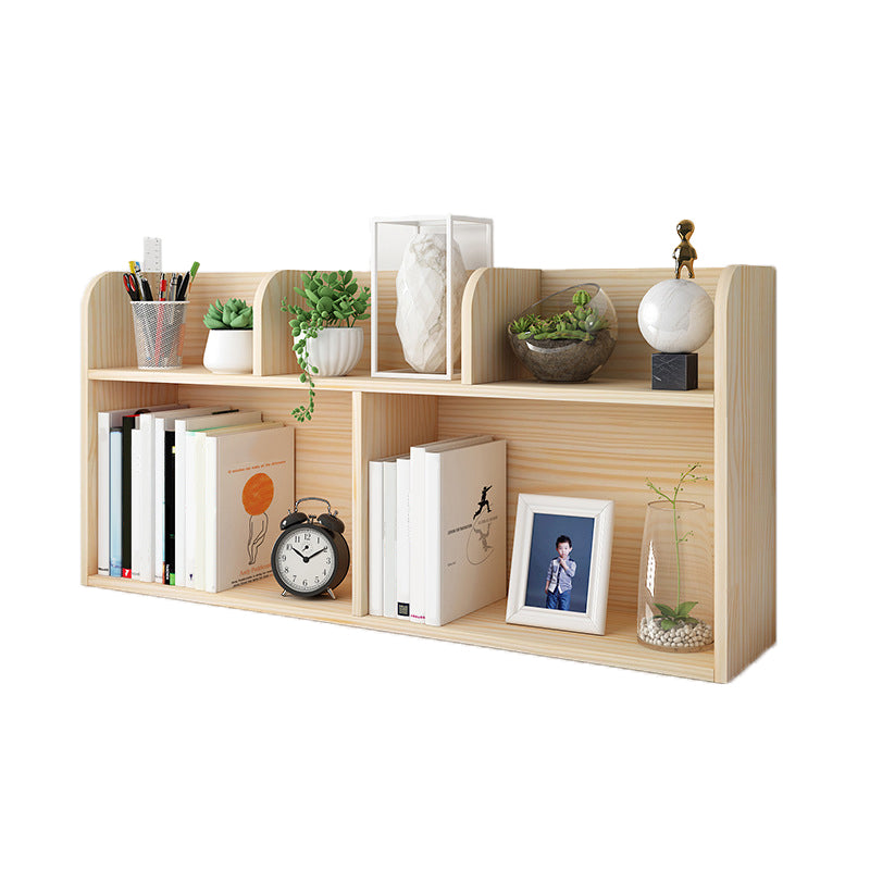 Modern Closed Back Wood Book Shelf Natural 8"W Home Bookcase