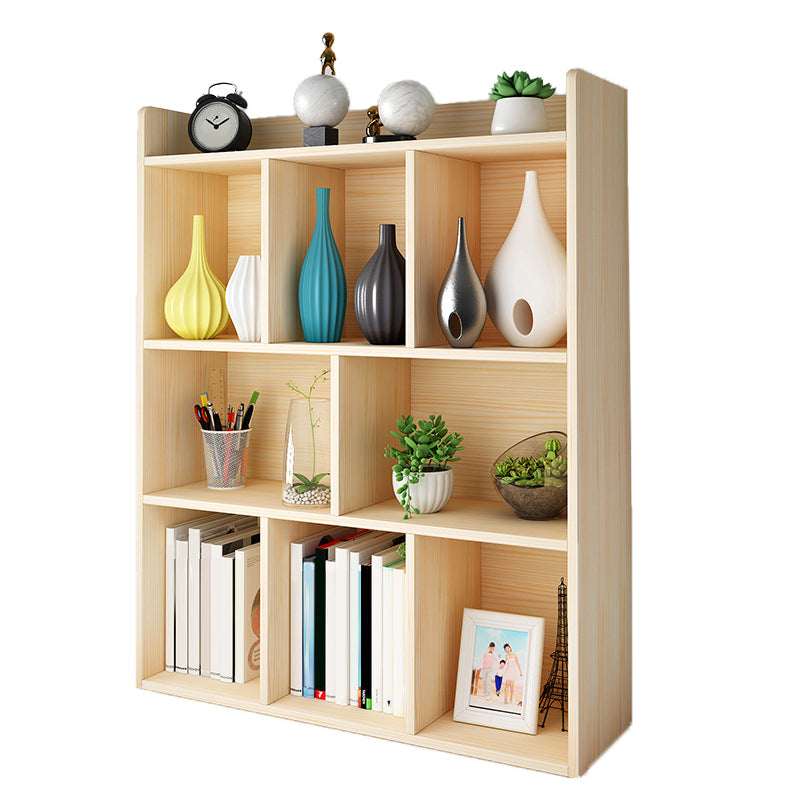 Modern Closed Back Wood Book Shelf Natural 8"W Home Bookcase