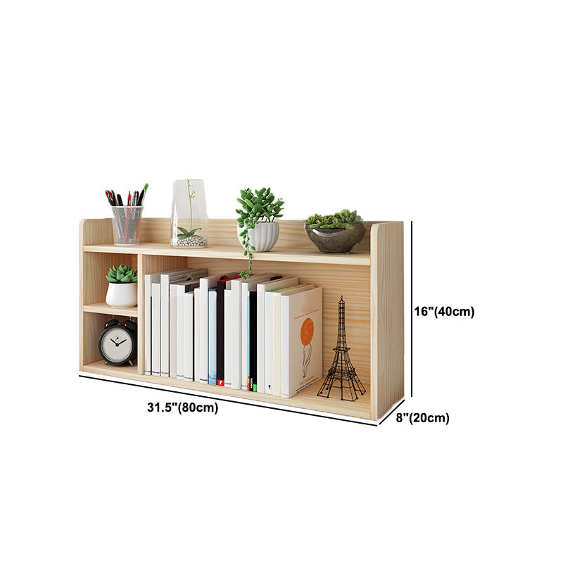 Modern Closed Back Wood Book Shelf Natural 8"W Home Bookcase