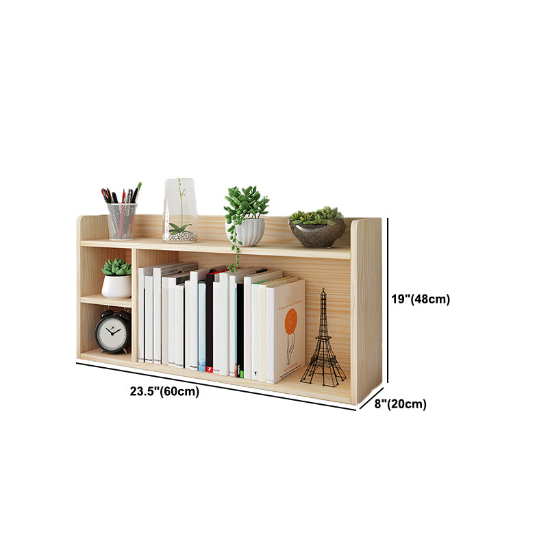 Modern Closed Back Wood Book Shelf Natural 8"W Home Bookcase