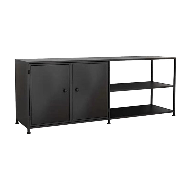 12.99"W TV Stand Open Storage Industrial Style TV Console with 3-shelf