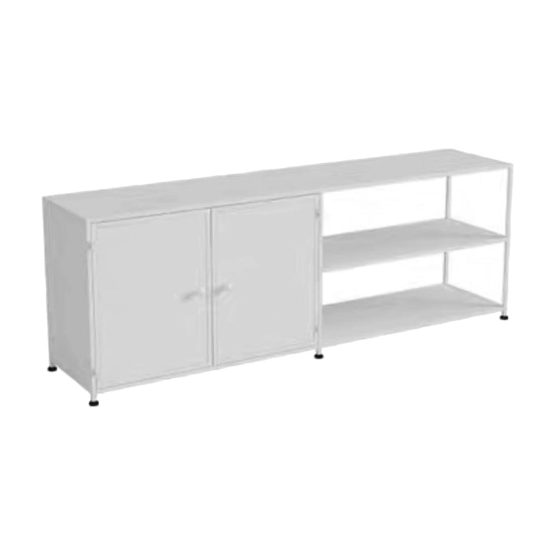 12.99"W TV Stand Open Storage Industrial Style TV Console with 3-shelf