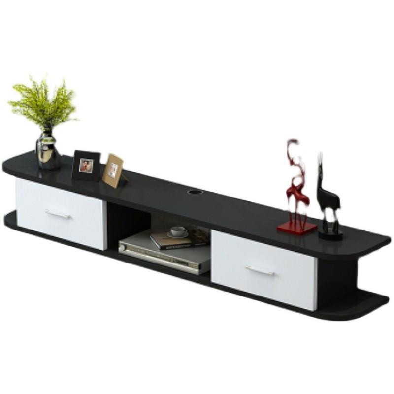 Contemporary Style TV Stand Faux Wood Wall-mounted TV Cabinet with 2 Doors