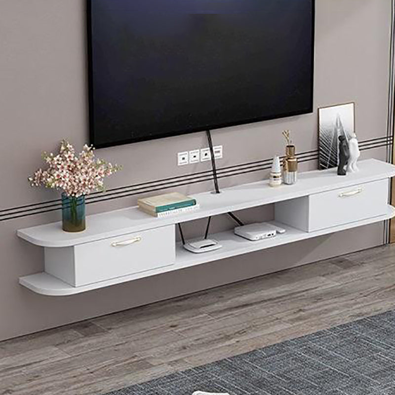 Contemporary Style TV Stand Faux Wood Wall-mounted TV Cabinet with 2 Doors