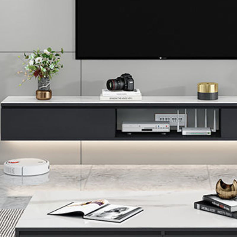 Contemporary Style TV Stand Wall-mounted Enclosed Storage TV Console