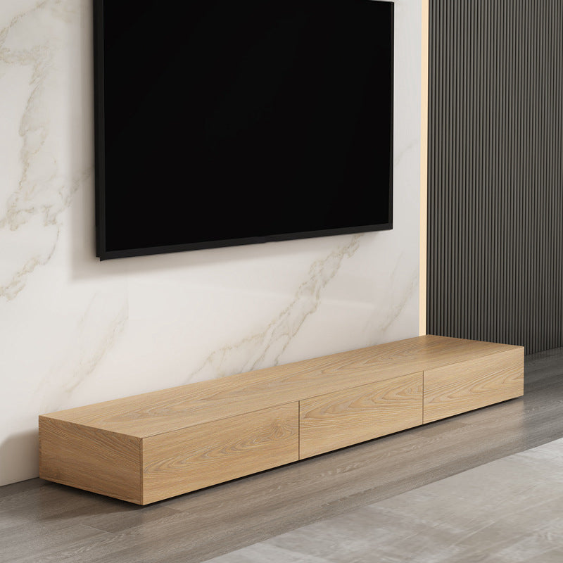 Contemporary Wood TV Media Stand Natural Media Console with Drawers