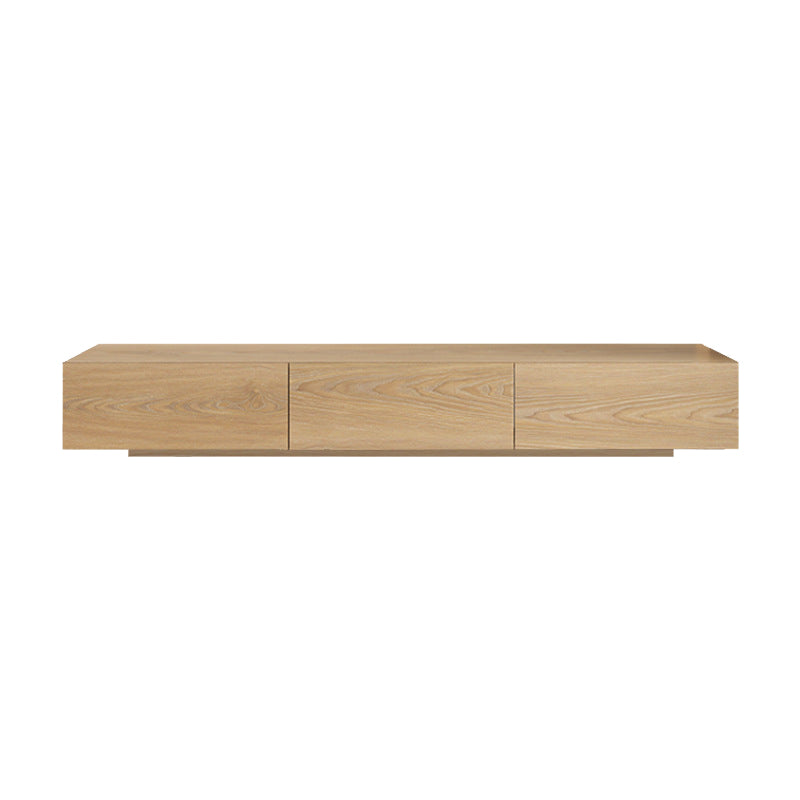 Contemporary Wood TV Media Stand Natural Media Console with Drawers