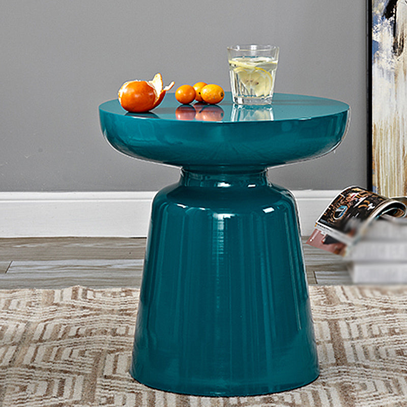 Modern Metal Round Side Table 43/60' Tall Pedestal End Table