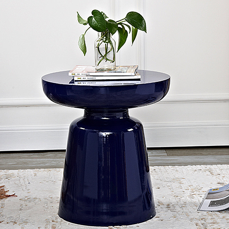 Modern Metal Round Side Table 43/60' Tall Pedestal End Table