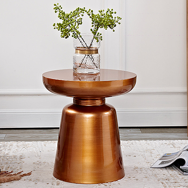 Modern Metal Round Side Table 43/60' Tall Pedestal End Table