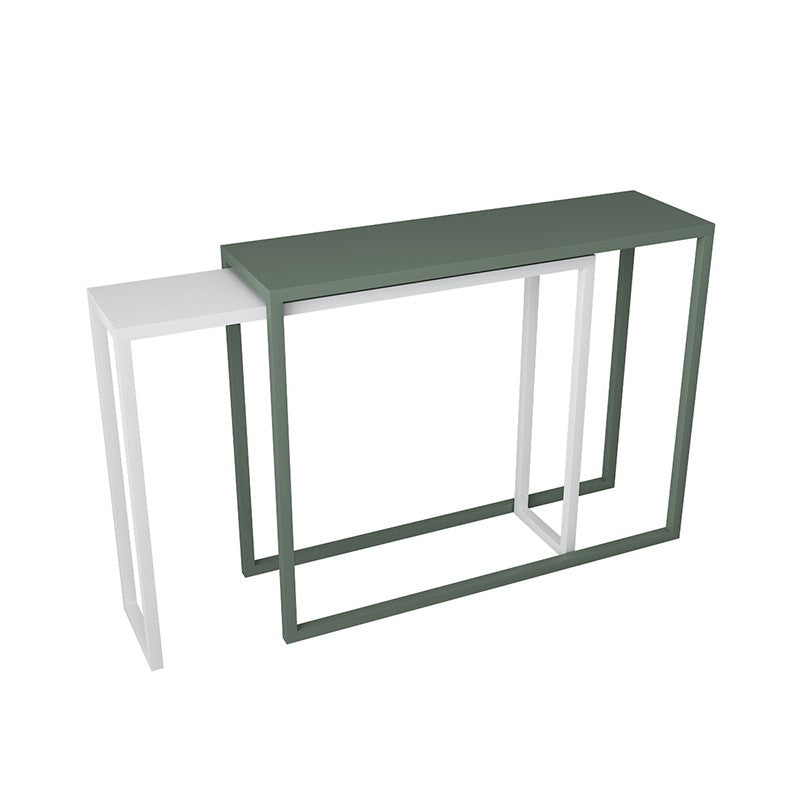 Modern Iron Accent Table with Frame Base for Hall 30.7" High