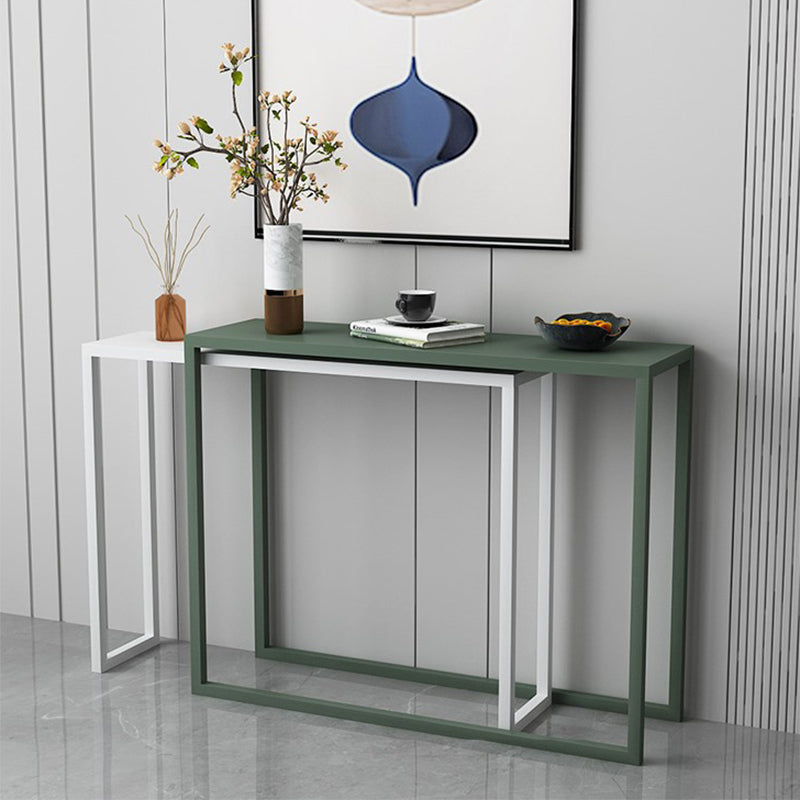 Modern Iron Accent Table with Frame Base for Hall 30.7" High