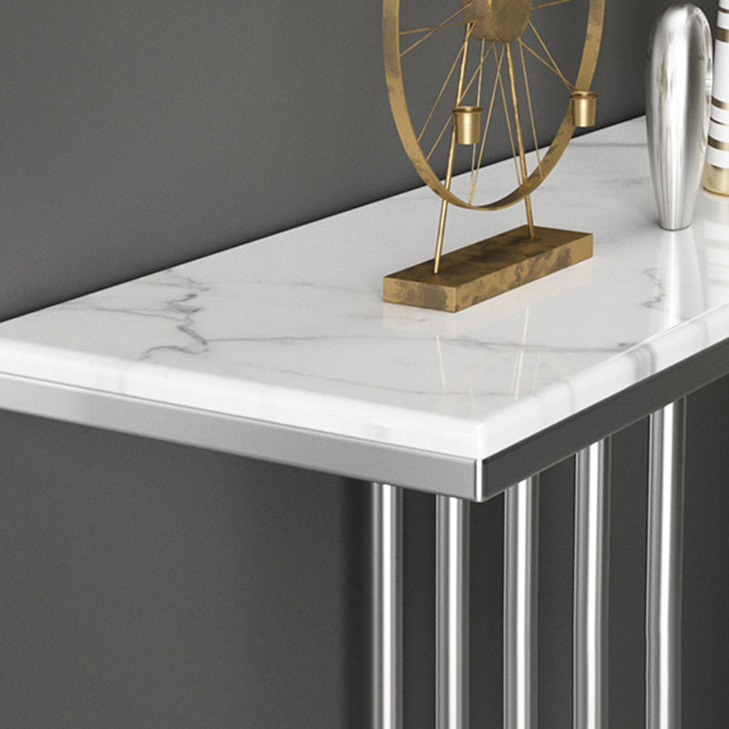 Glam Stain Resistant Scratch Resistant Rectangle Marble Console