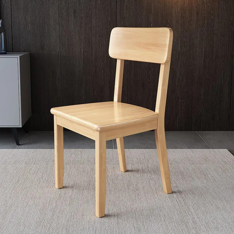 Contemporary Wood Dining Chair Open Back Dining Side Furniture in Matte Finish for Home