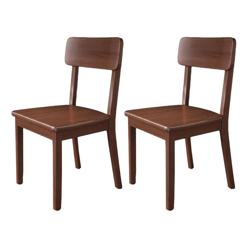 Contemporary Wood Dining Chair Open Back Dining Side Furniture in Matte Finish for Home