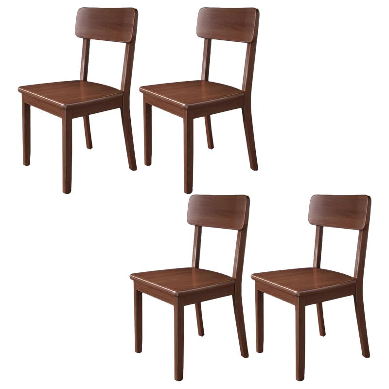 Contemporary Wood Dining Chair Open Back Dining Side Furniture in Matte Finish for Home