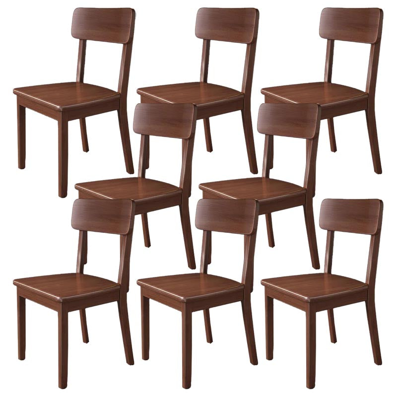 Contemporary Wood Dining Chair Open Back Dining Side Furniture in Matte Finish for Home