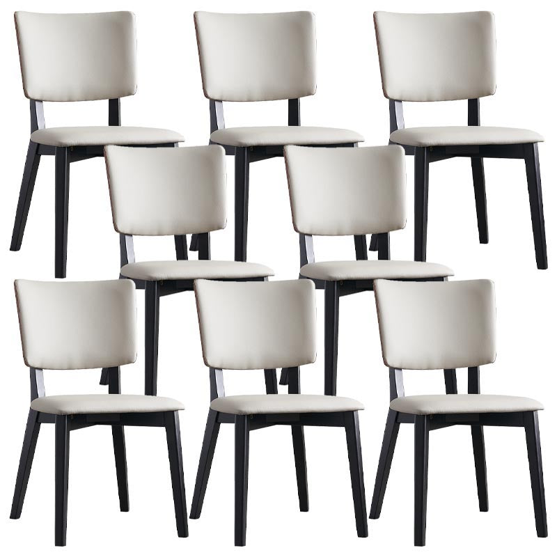 Contemporary Faux Leather Dining Chair Open Back Dining Side Furniture in Matte Finish