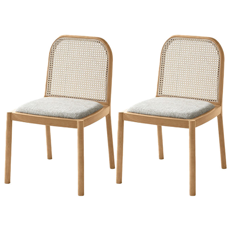 Ash Solid Wood Side Chair Traditional Rattan Side Chair for Dining Room