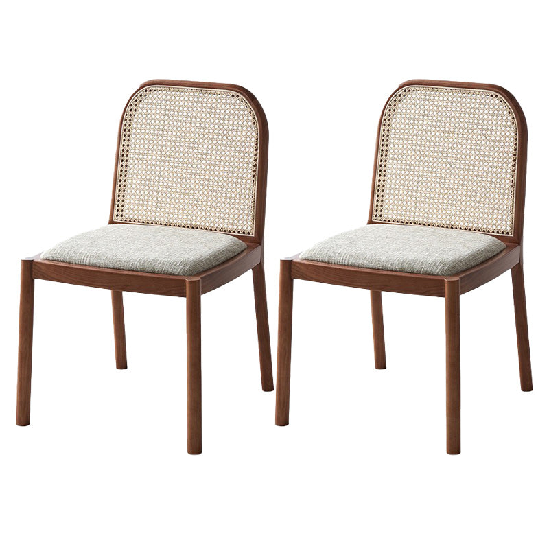 Ash Solid Wood Side Chair Traditional Rattan Side Chair for Dining Room