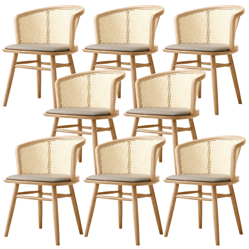 Traditional Solid Wood Side Chair Rattan Windsor Back Side Chair