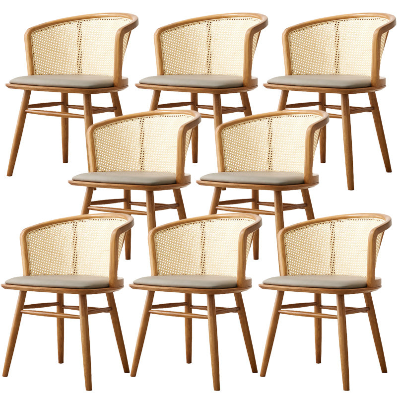 Traditional Solid Wood Side Chair Rattan Windsor Back Side Chair