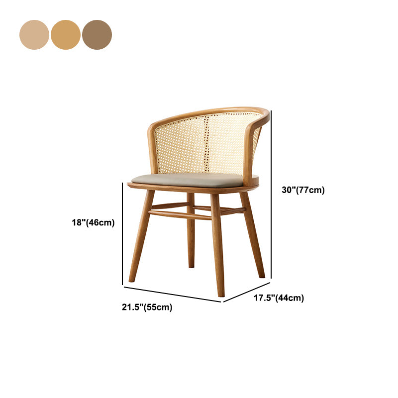 Traditional Solid Wood Side Chair Rattan Windsor Back Side Chair