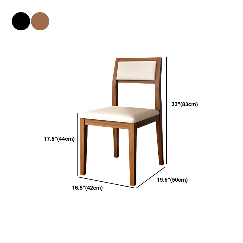 Open Back Dining Side Chair Solid Wood Dining Chair for Dining Room