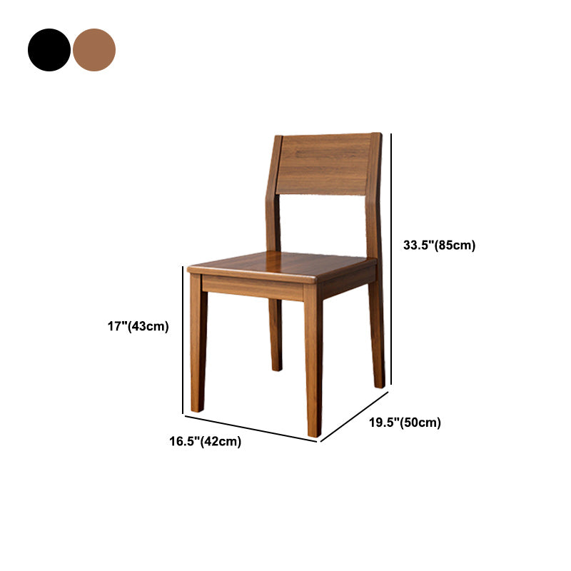 Open Back Dining Side Chair Solid Wood Dining Chair for Dining Room