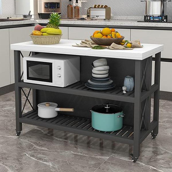 Rolling Contemporary Kitchen Island Stone Kitchen Island Table