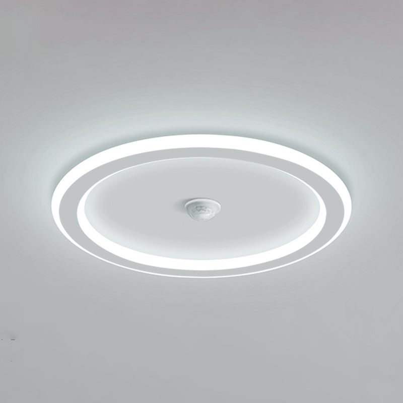 Modern Geometric Shape Ceiling Light Metal Flush Mount with Acrylic Shade for Living Room