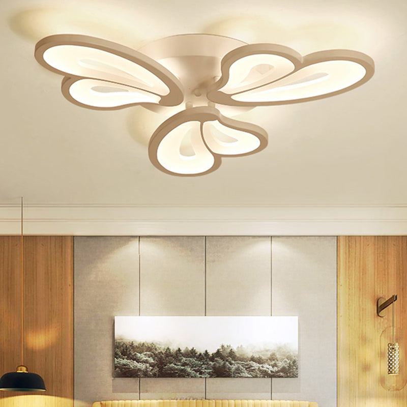 Multi Lights Ceiling Lamp LED Ceiling Mount Light with Acrylic Shade for Bedroom